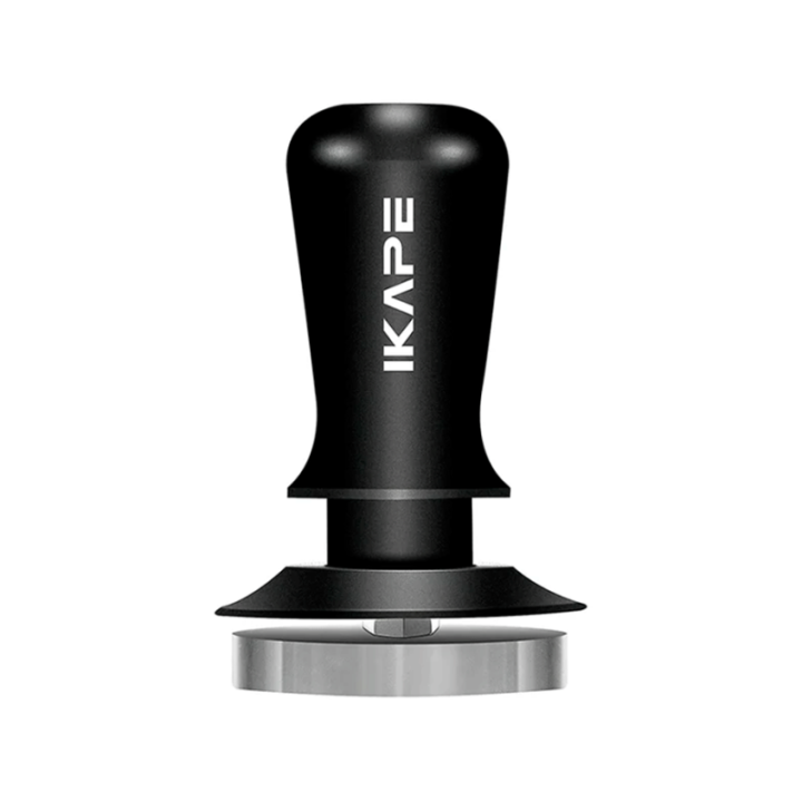 IKAPE V3 Kalibreret Tamper med Fjeder & Riller 58 mm Sort
