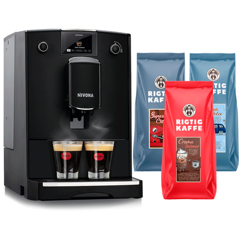 Nivona NICR 690 Inkl. Rigtig Kaffe Mixpaket 3 kg Hela kaffebönor