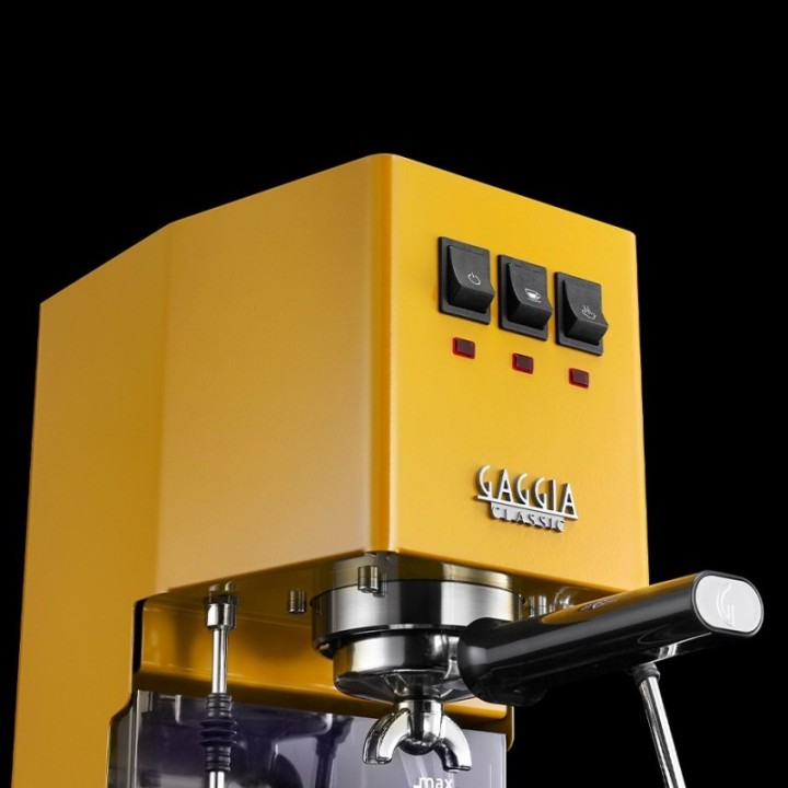 Gaggia Classic E24 Sunshine Yellow Espressomaskine Inkl. Eureka Mignon Zero 55s Mat Sort Espressokværn