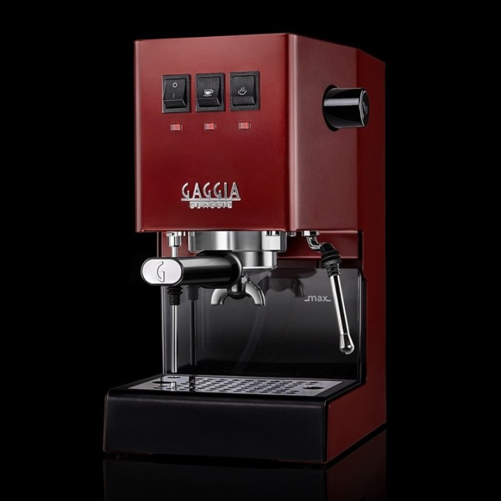 Gaggia Classic E24 Rød Espressomaskine Inkl. Eureka Mignon Zero 55s Mat Sort Espressokværn