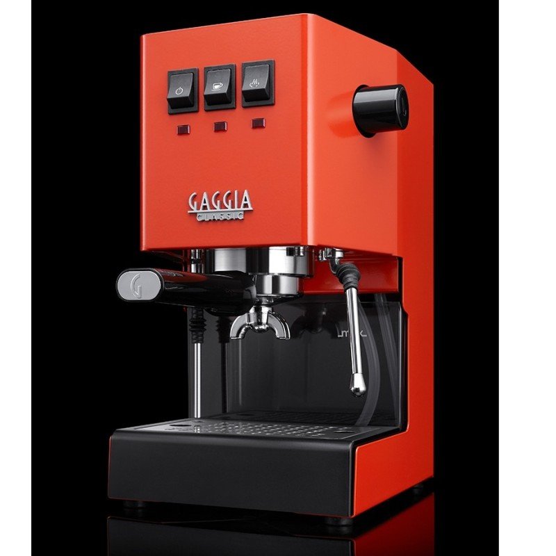 Gaggia Classic E24 Lobster Red Inkl. Eureka Mignon Zero 55s kvarn