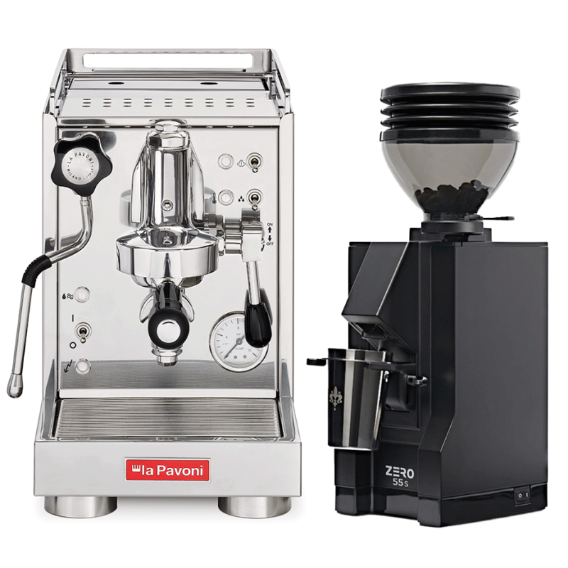La Pavoni Mini Cellini LPSMCS01EU Inkl. Eureka Mignon Zero 55s Kvarn