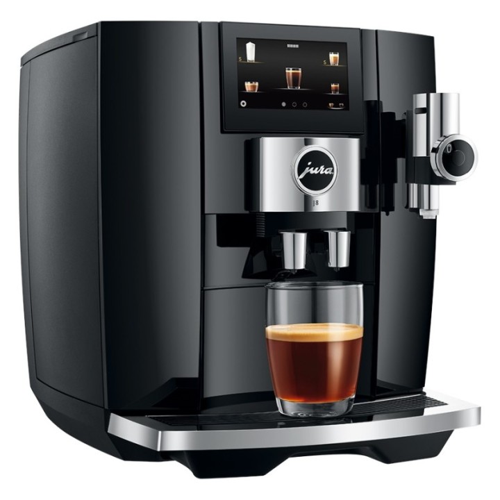Jura J8 (EA) Piano Black Espressomaskine Inkl. Startpakke, Plejepakke, Filtre, Mælkebeholder & 1kg Dolce Crema
