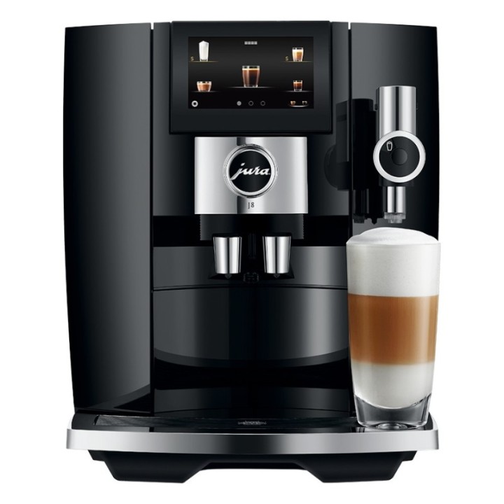 Jura J8 (EA) Piano Black Espressomaskine Inkl. Startpakke, Plejepakke, Filtre, Mælkebeholder & 1kg Dolce Crema