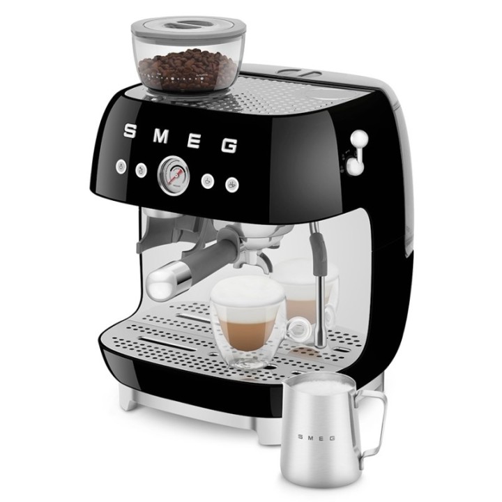 Smeg EGF03BLEU Manuel espressomaskine Inkl. Kværn Sort & Rigtig Kaffe Bestseller Mixpakke 3kg Hele kaffebønner