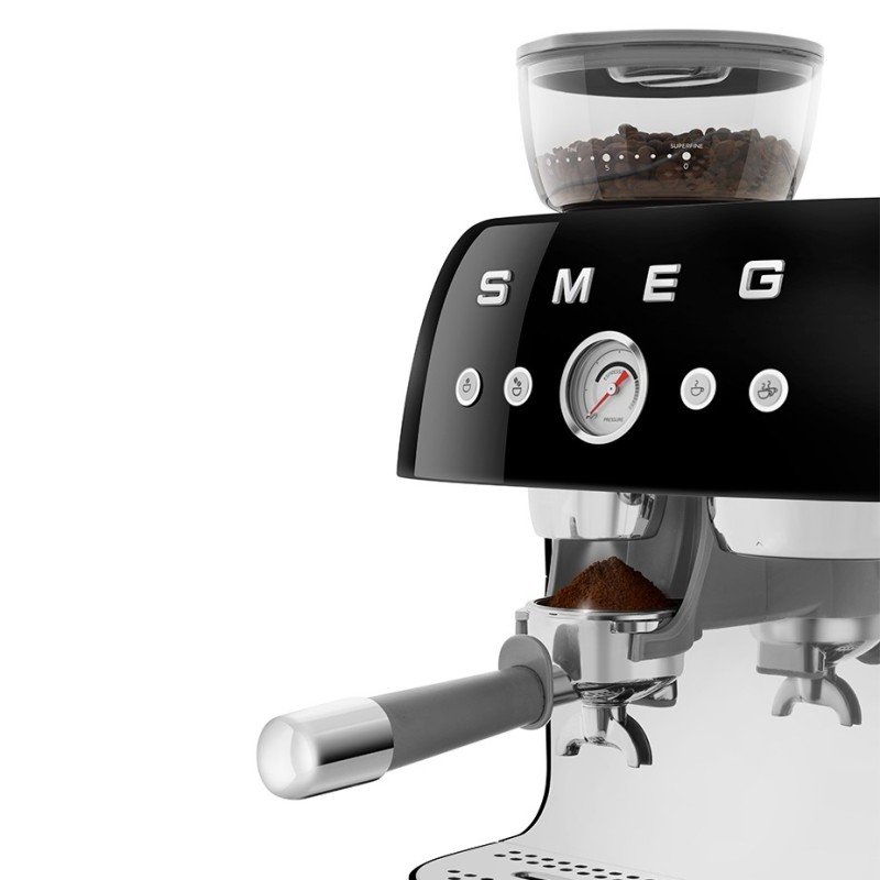 Smeg EGF03BLEU Manuell maskin med kvarn, svart & 3 kg hela kaffebönor