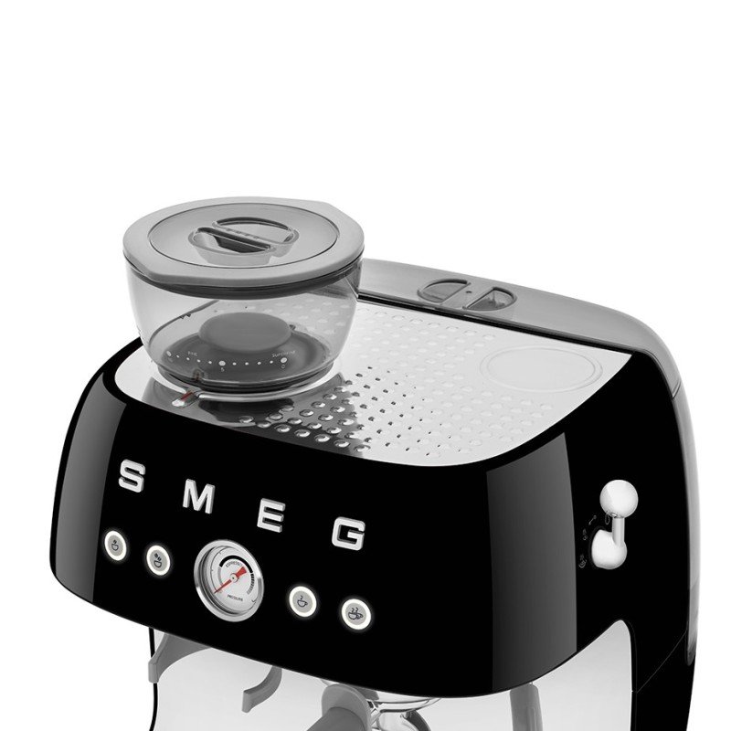 Smeg EGF03BLEU Manuell maskin med kvarn, svart & 3 kg hela kaffebönor