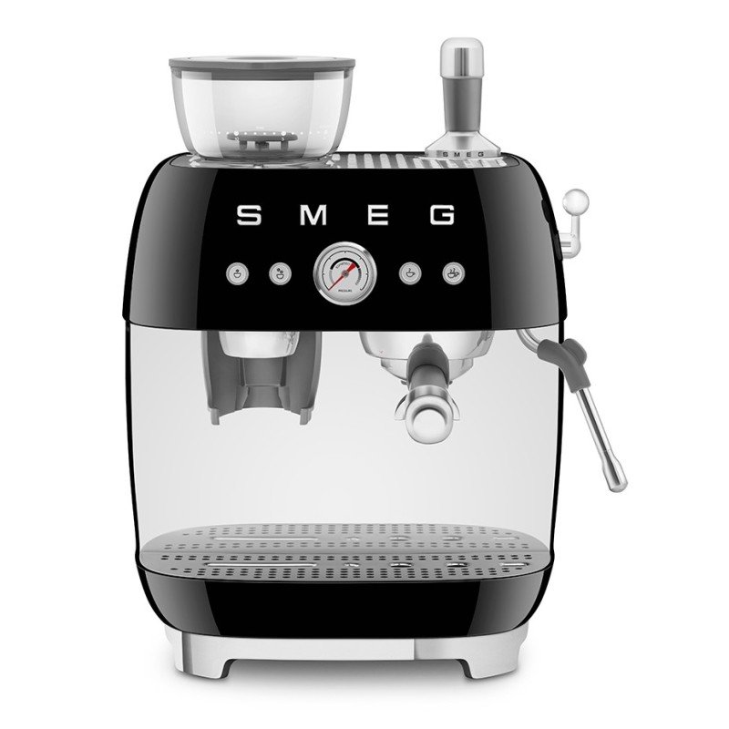 Smeg EGF03BLEU Manuell maskin med kvarn, svart & 3 kg hela kaffebönor