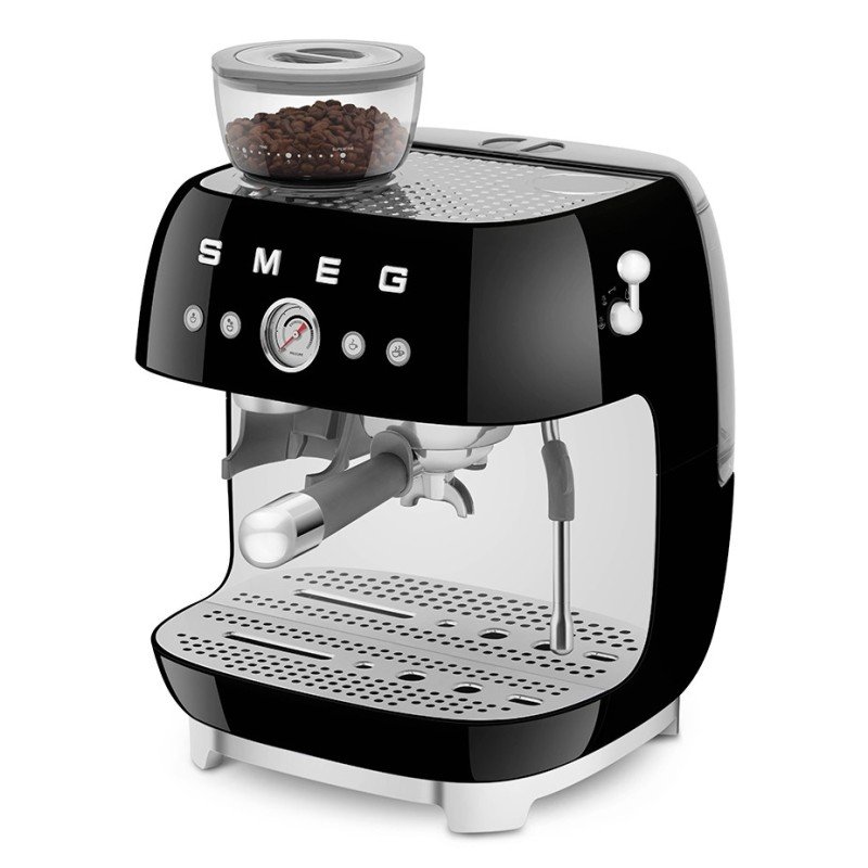 Smeg EGF03BLEU Manuell maskin med kvarn, svart & 3 kg hela kaffebönor