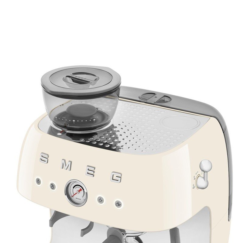 Smeg EGF03CREU Manuell espressomaskin med kvarn Creme inkl. 3 kg kaffe