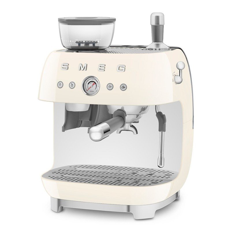 Smeg EGF03CREU Manuell espressomaskin med kvarn Creme inkl. 3 kg kaffe