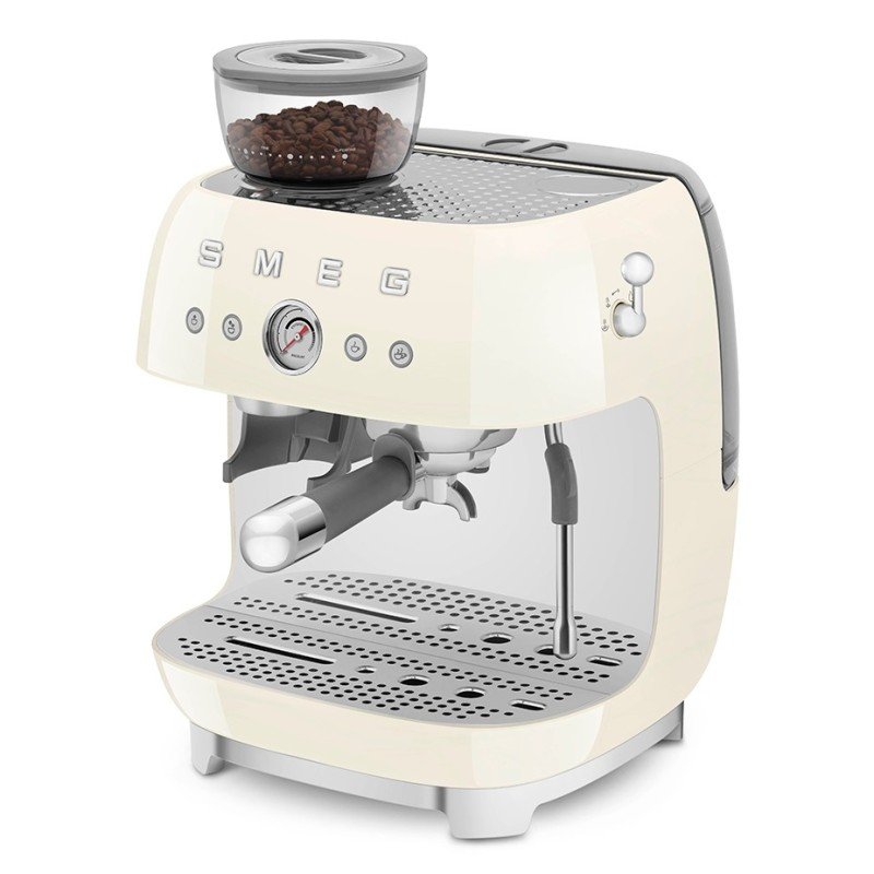Smeg EGF03CREU Manuell espressomaskin med kvarn Creme inkl. 3 kg kaffe