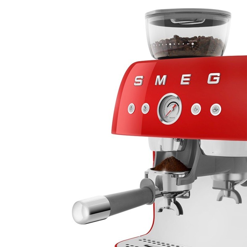 Smeg EGF03RDEU Manuell Espressomaskin Röd & Rigtig Kaffe Bestseller Mixpaket 3 kg