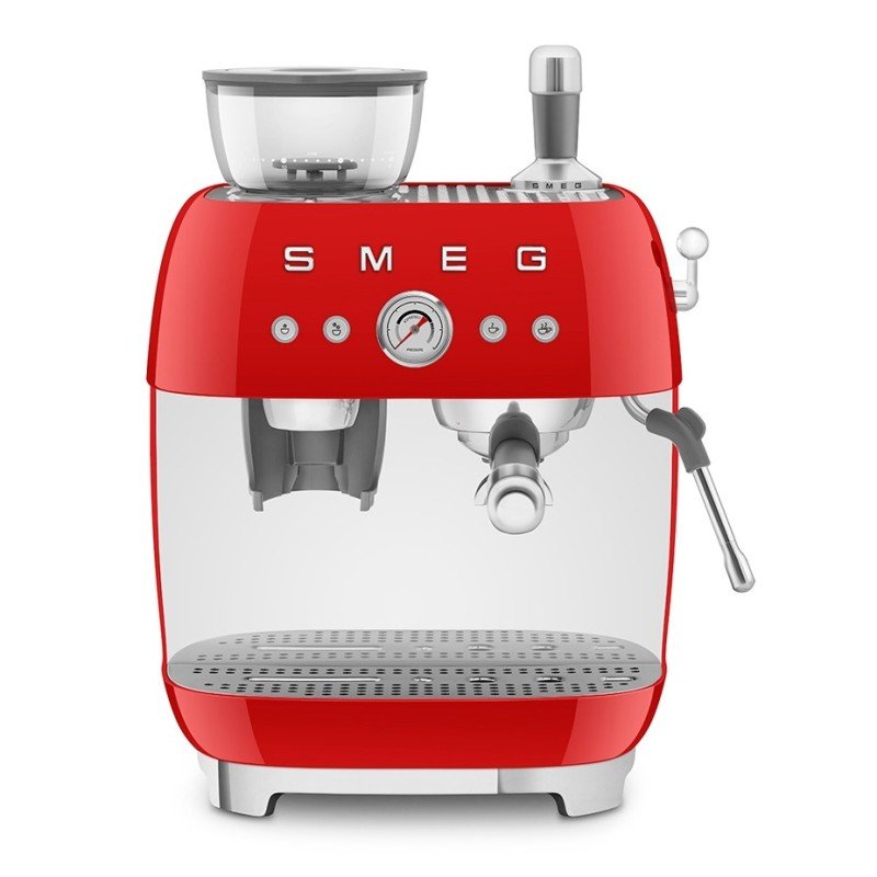 Smeg EGF03RDEU Manuell Espressomaskin Röd & Rigtig Kaffe Bestseller Mixpaket 3 kg