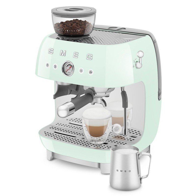 Smeg EGF03CREU Manuell espressomaskin med kvarn Creme inkl. 3 kg kaffe