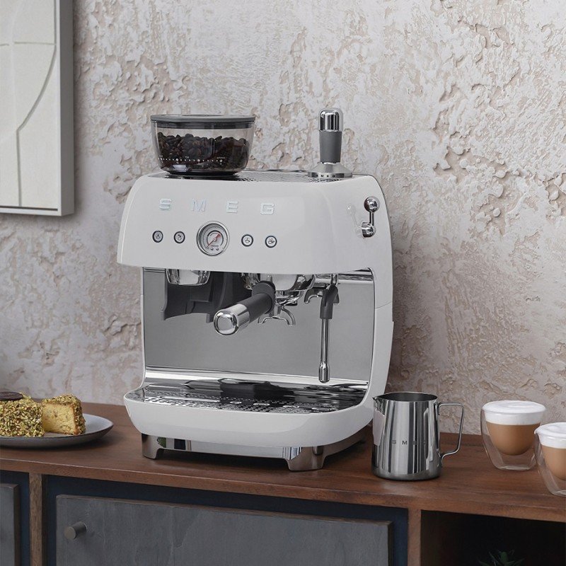 Smeg EGF03WHEU Manuel espressomaskine Inkl. Kværn Hvid