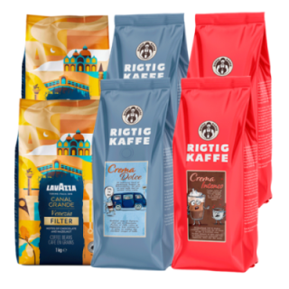 Rigtig Kaffe & Lavazza Mixpakke 6kg Hele kaffebønner