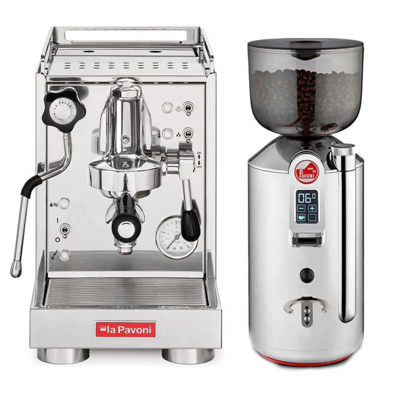 La Pavoni Mini Cellin Inkl. La Pavoni Prosumer Chrome Espressokvarn