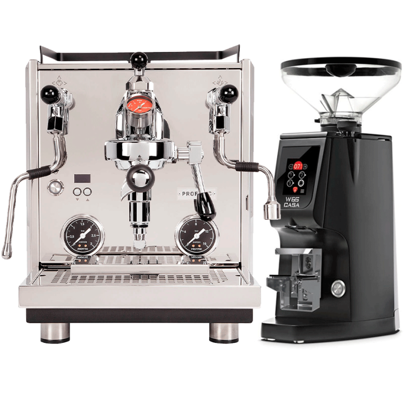 Profitec Drive inkl. Eureka Atom W 65 Casa Mat svart espressokvarn