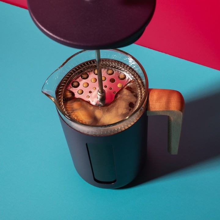 La Cafetière Pisa 8 Kop. Stempelkande Lilla Inkl. House of Barista Elektrisk Kaffemølle & 400g Rigtig Kaffe