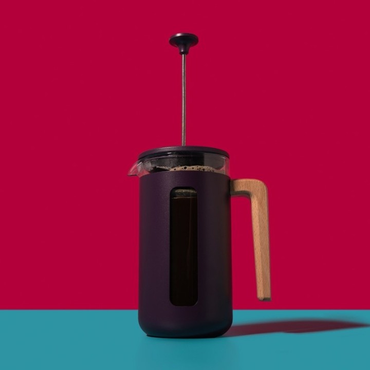 La Cafetière Pisa 8 Kop. Stempelkande Lilla Inkl. House of Barista Elektrisk Kaffemølle & 400g Rigtig Kaffe