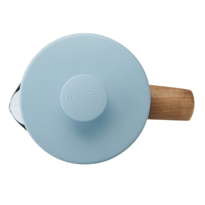 La Cafetière Pisa 8 Kop. Stempelkande Himmelblå Inkl. House of Barista Elektrisk Kaffemølle & 400g Rigtig Kaffe