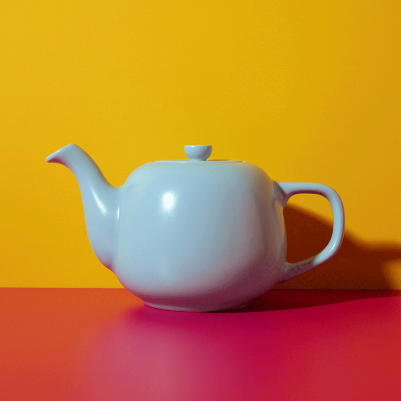La Cafetière 1,2 L Tebrygger Inkl. Krus 35 cl 2 Stk Himmelblå & Østerlandsk Thehus Pyramidetebreve 24 stk