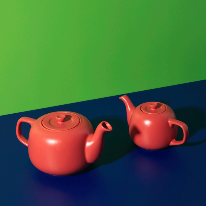 La Cafetière 1,2 L Tebrygger Inkl. Krus 35 cl 2 Stk Rød & Østerlandsk Thehus Pyramidetebreve 24 stk