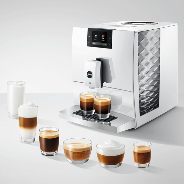 Jura C9 (EA) Piano White Espressomaskine Inkl. Startpakke DK sprog