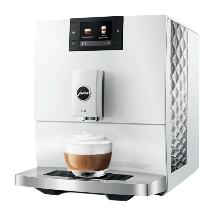 Jura C9 (EA) Piano White Espressomaskine Inkl. Startpakke DK sprog