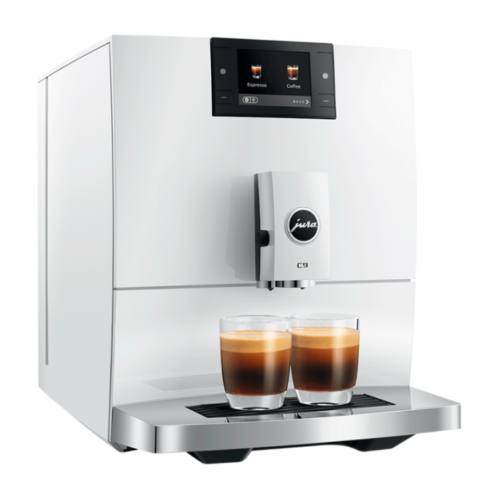 Jura C9 (EA) Piano White Espressomaskine Inkl. Startpakke DK sprog