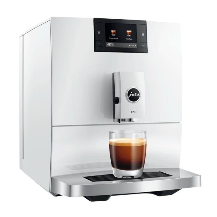 Jura C9 (EA) Piano White Espressomaskine Inkl. Startpakke DK sprog
