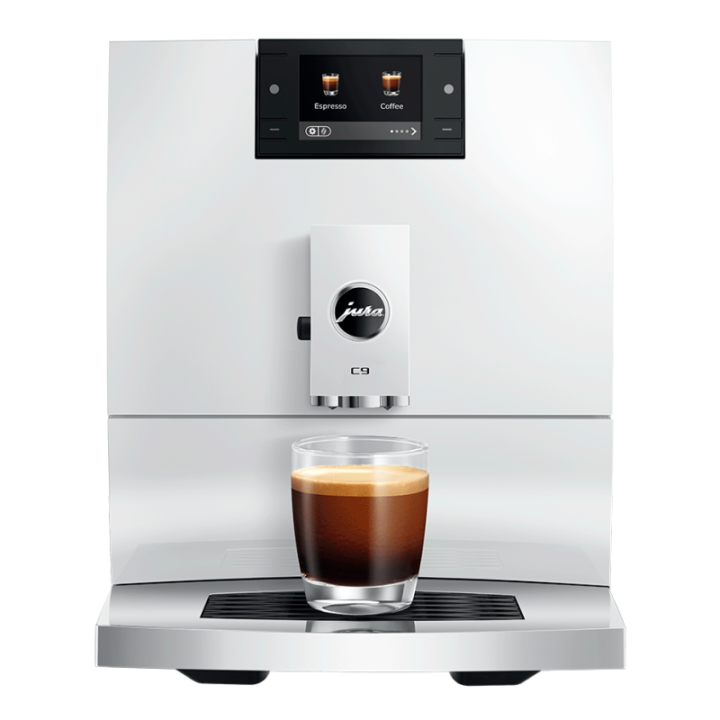 Jura C9 (EA) Piano White Espressomaskine Inkl. Startpakke DK sprog