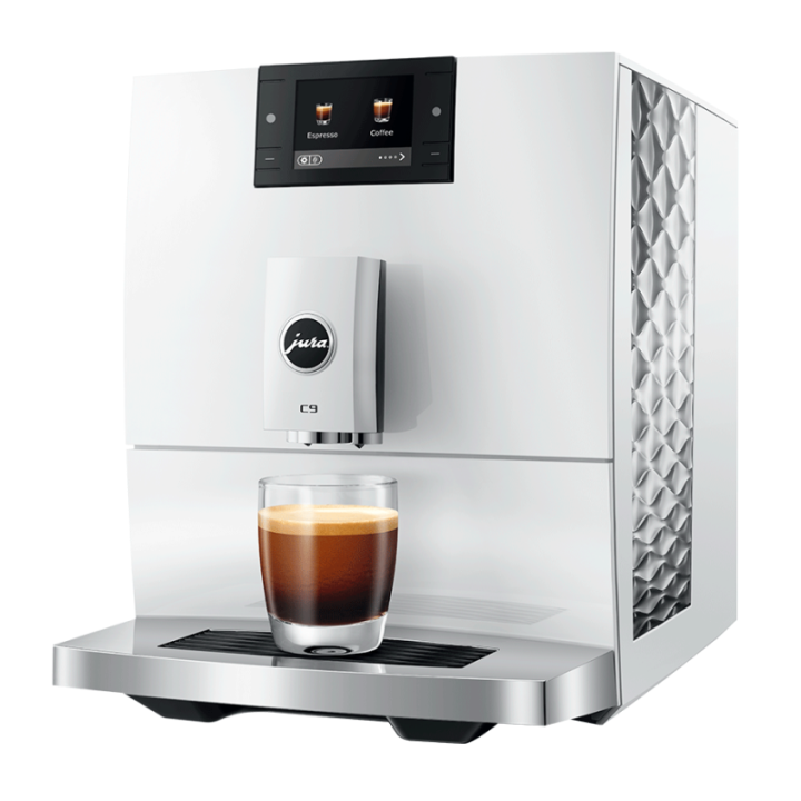 Jura C9 (EA) Piano White Espressomaskine Inkl. Startpakke DK sprog