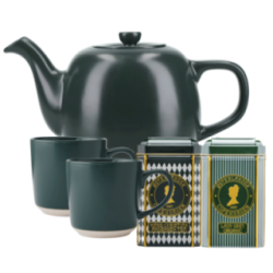 La Cafetière 1,2 L Tebrygger Inkl. Krus 35 cl 2 Stk Grøn & Østerlandsk Thehus Pyramidetebreve 24 stk