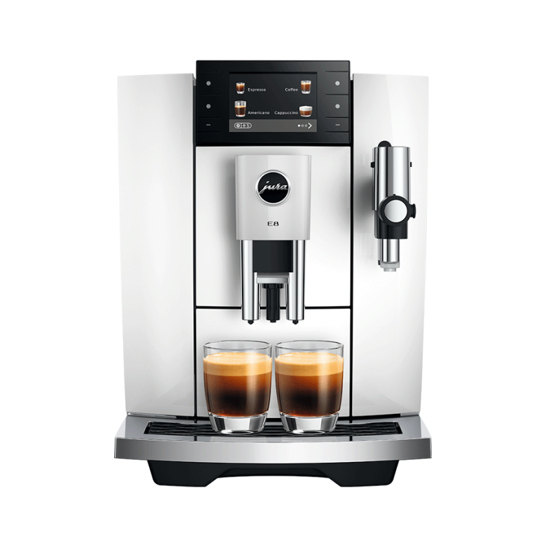 Jura E8 (ED) Piano White Espressomaskine Inkl. Startpakke (DK sprog)