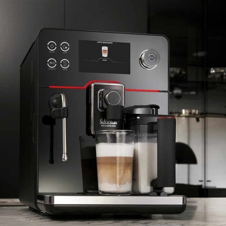 Gaggia Accademia Espressomaskine Inkl. Mælkekande 0,5L & 5x400g Rigtig Kaffe Organic Brun Serie