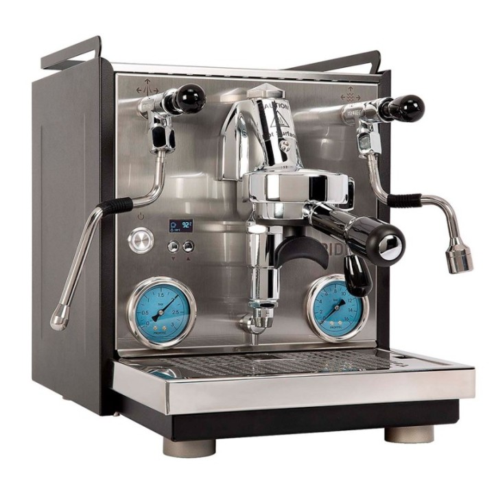 Profitec RIDE Espressomaskine Inkl. Eureka Mignon Libra Chrome/Mat Sort Espressokværn, Knockbox & Mælkekande 0,5L