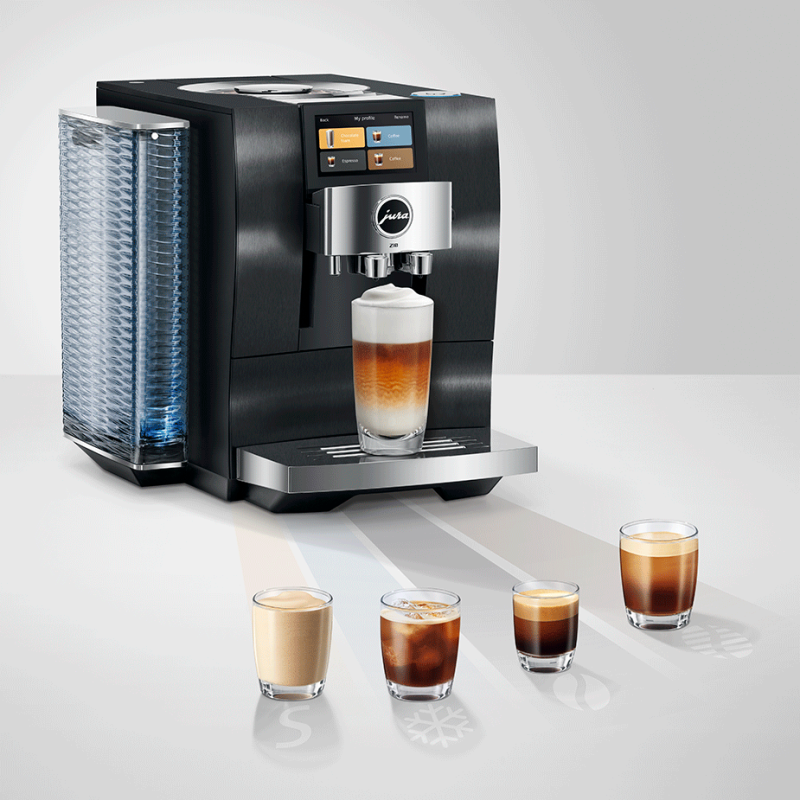 Jura Z10 (EB) Aluminium Black Espressomaskine Inkl. Startpakke DK sprog, Rens, Afkalkning, Mælkebeholder & 3kg Rigtig Kaffe
