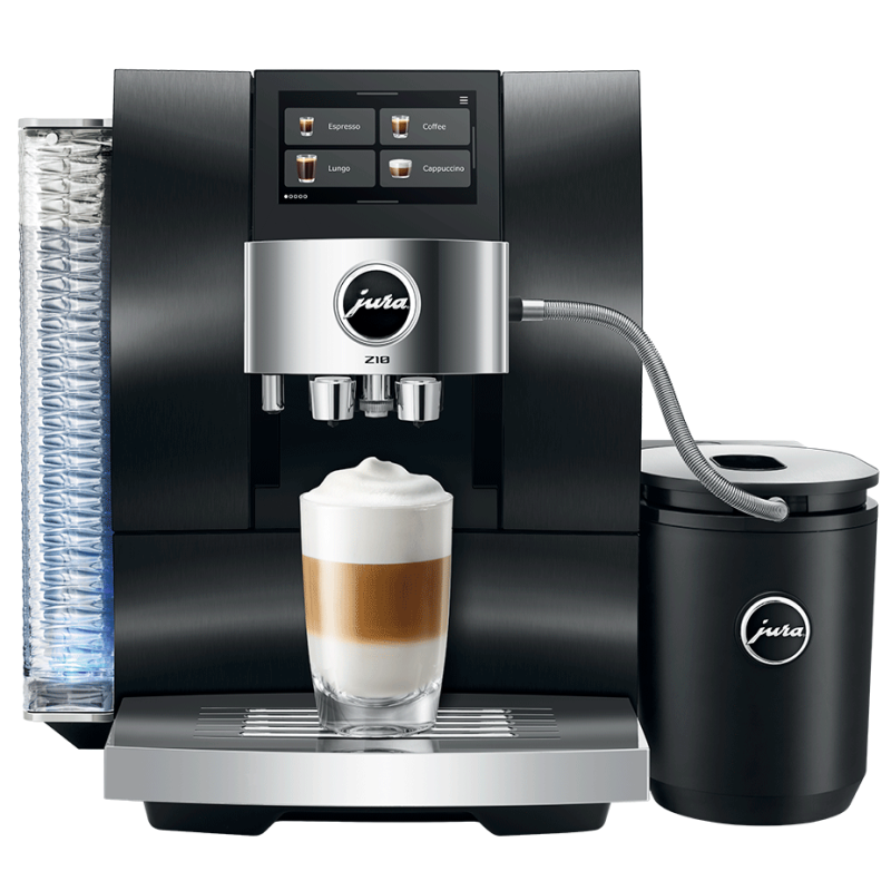 Jura Z10 (EB) Aluminium Black Espressomaskine Inkl. Startpakke DK sprog, Rens, Afkalkning, Mælkebeholder & 3kg Rigtig Kaffe