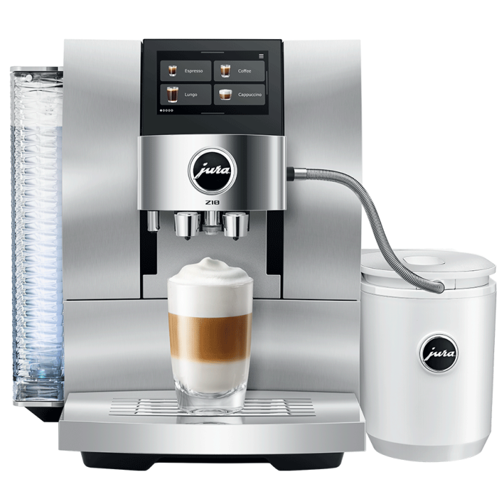 Jura Z10 (EB) Aluminium White Espressomaskine Inkl. Startpakke DK sprog, Rens, Afkalkning, Mælkebeholder & 3kg Rigtig Kaffe
