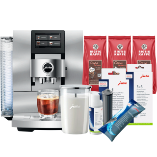 Jura Z10 (EB) Aluminium White Espressomaskine Inkl. Startpakke DK sprog, Rens, Afkalkning, Filter, Mælkebeholder & 3kg Kaffe