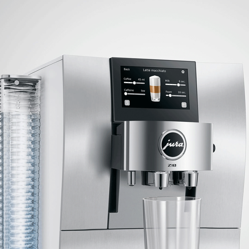 Jura Z10 (EB) Aluminium White Espressomaskine Inkl. Startpakke DK sprog, Rens, Afkalkning, Filter, Mælkebeholder & 3kg Kaffe