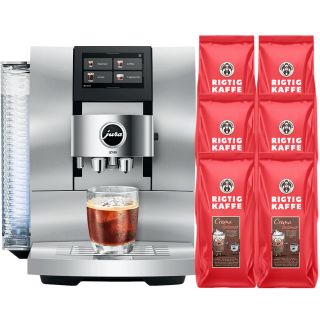Jura Z10 (EB) Aluminium White Espressomaskine Inkl. Startpakke DK sprog & 6kg Rigtig Kaffe Crema Intenso