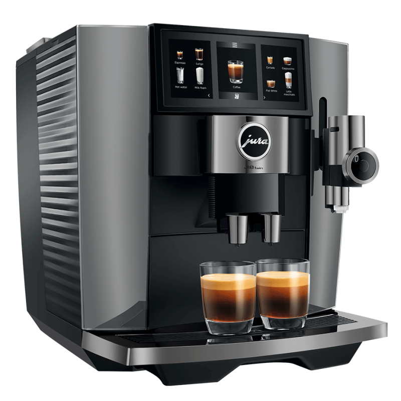Jura J10 Twin (EA) Diamond Onyx Inkl. Startpakke DK sprog, Plejepakke, Mælkebeholder, Filtre & 3kg Hele kaffebønner