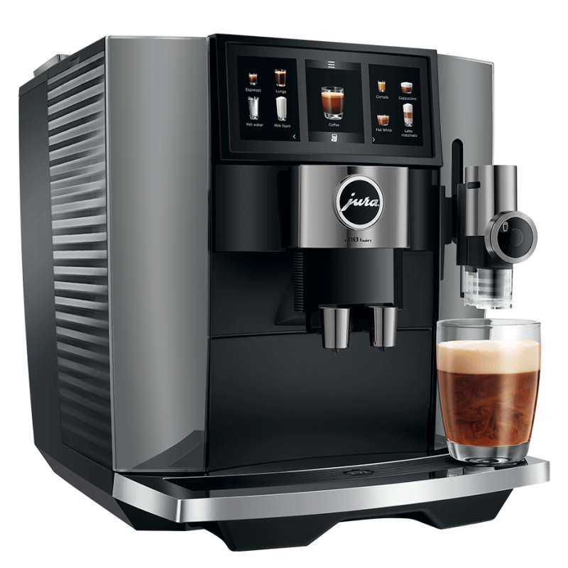 Jura J10 Twin (EA) Diamond Onyx Inkl. Startpakke DK sprog, Plejepakke, Mælkebeholder, Filtre & 3kg Hele kaffebønner