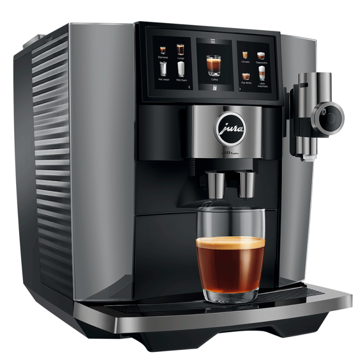 Jura J10 Twin (EA) Diamond Onyx Inkl. Startpakke DK sprog, Plejepakke, Mælkebeholder, Filtre & 3kg Hele kaffebønner