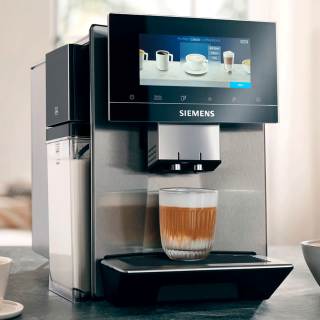 Siemens TQ905RZ3 EQ900 Plus Espressomaskine Inkl. AutoCalc'n Clean & 3kg Rigtig Kaffe Gold Crema