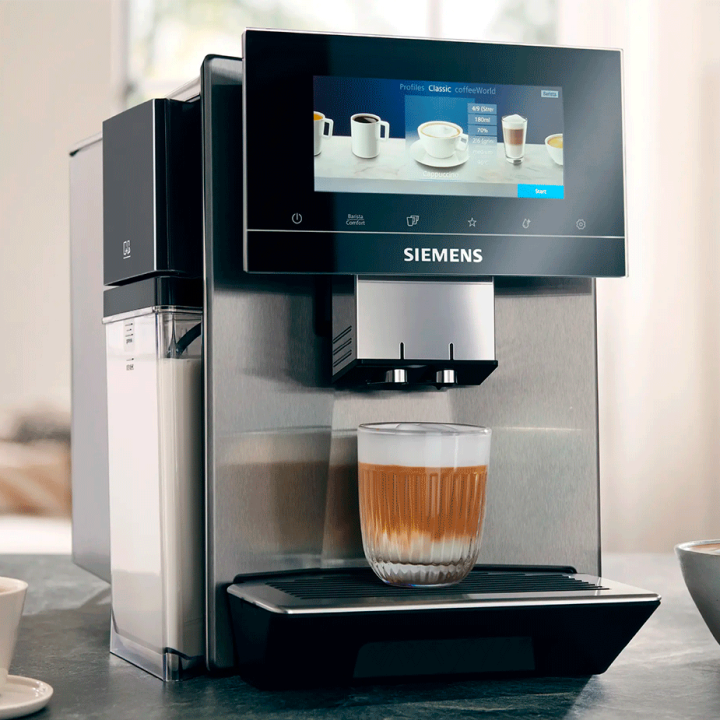 Siemens TQ905RZ3 EQ900 Plus Espressomaskine Inkl. AutoCalc'n Clean & 3kg Rigtig Kaffe Gold Crema