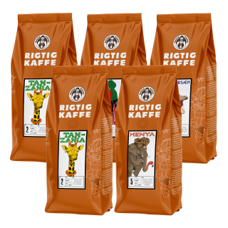 Rigtig Kaffe Mixpakke 2kg Hele kaffebønner